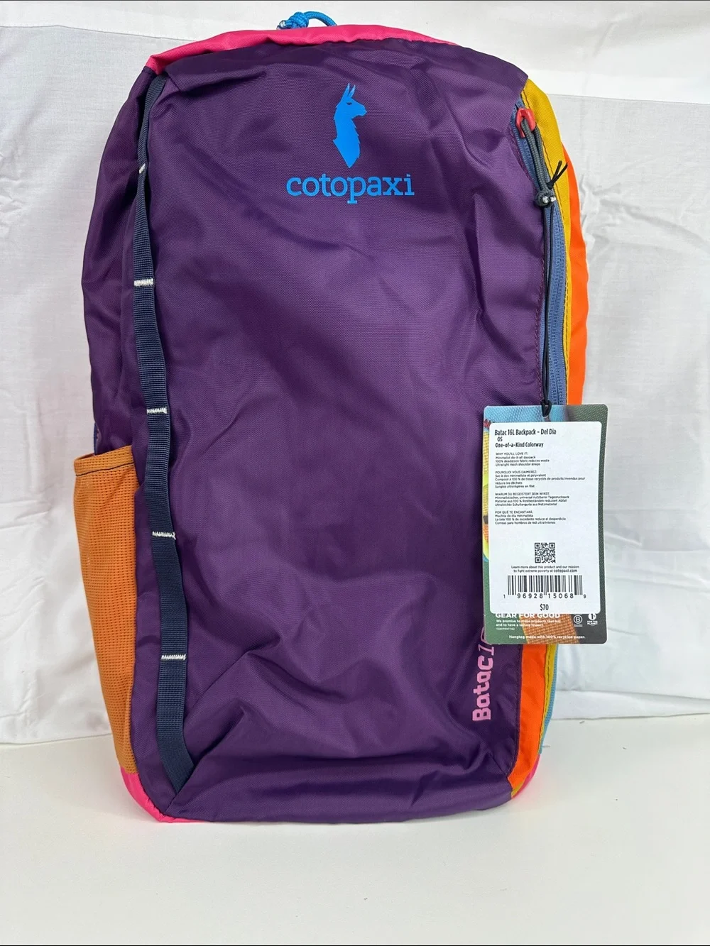 Cotopaxi Batac Del Día 16L Backpack One-of-a-Kind Multicolor Lightweight Daypack